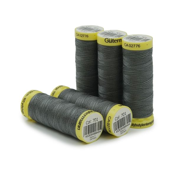 Нитки для трикотажа Gutermann Maraflex, 150м, 702 мышино-серый, 5 катушек