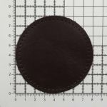 Заплатки пришивные из кожи, круг ⌀8см с перфорацией, 2 шт, 100% кожа, 03 темно-коричневый, 9121