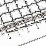 Цепь стальная, 6,2х4,8 мм, 10 м, никель