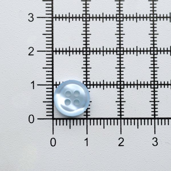 Пуговицы 4 прокола 17L (10,5мм), пластик (col.05 голубой), 72 шт, CN 2801