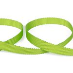 Лента репсовая (в рубчик) с зубчатым краем 10.0 мм, 25±1 метров, 550 зеленый неон, Gamma PTGR-10