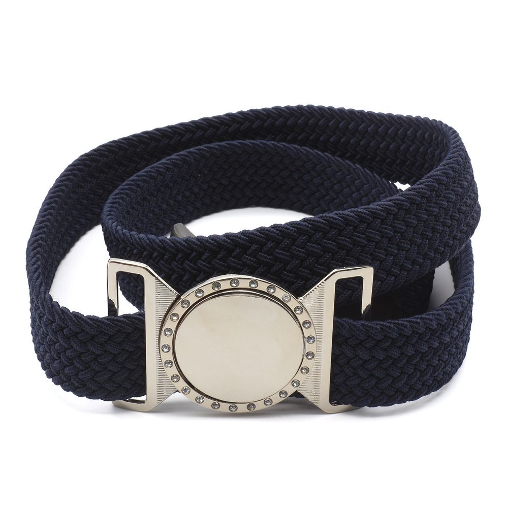 Пряжка-застежка 50мм со стразами, 2 шт, никель /TOS/