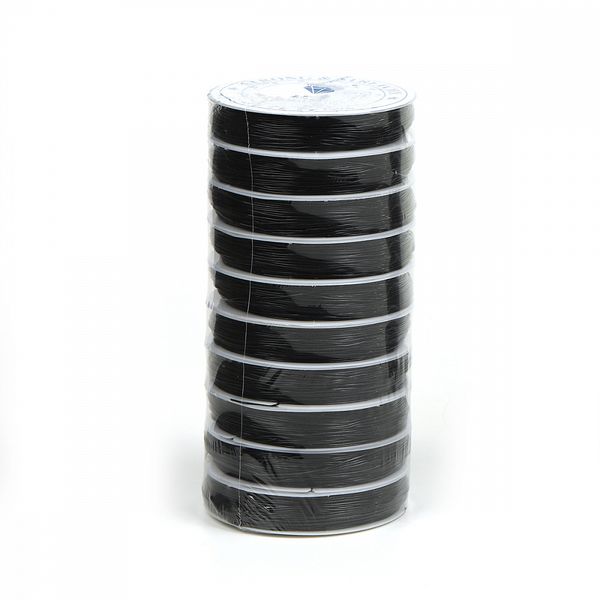 Нить силиконовая 0.6 мм, ТВ 0215-1012 цв.черный 10х30 метров