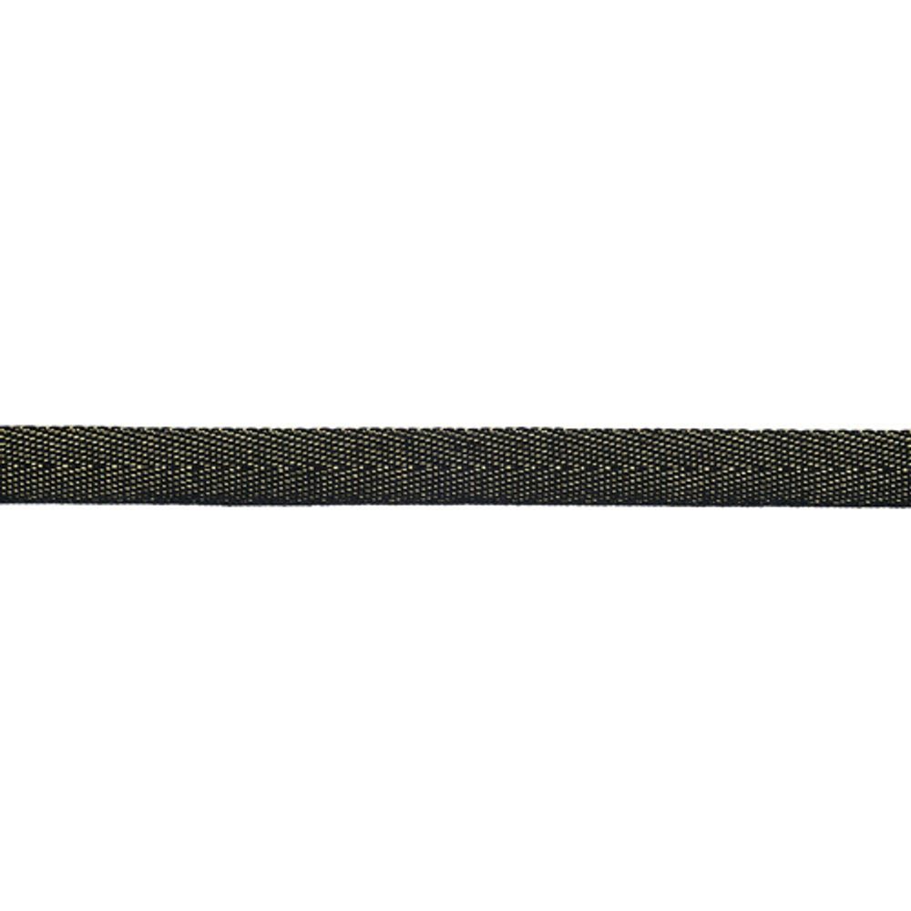 Тесьма (лента) киперная 13 мм, 25м (черный с золотом), 25 м