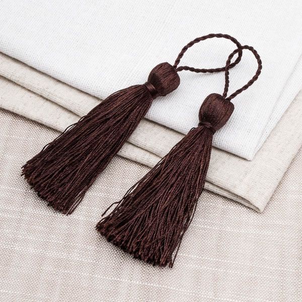 Кисти шторные 70.0 мм, вискоза, цв.200 коричневый, 5 шт