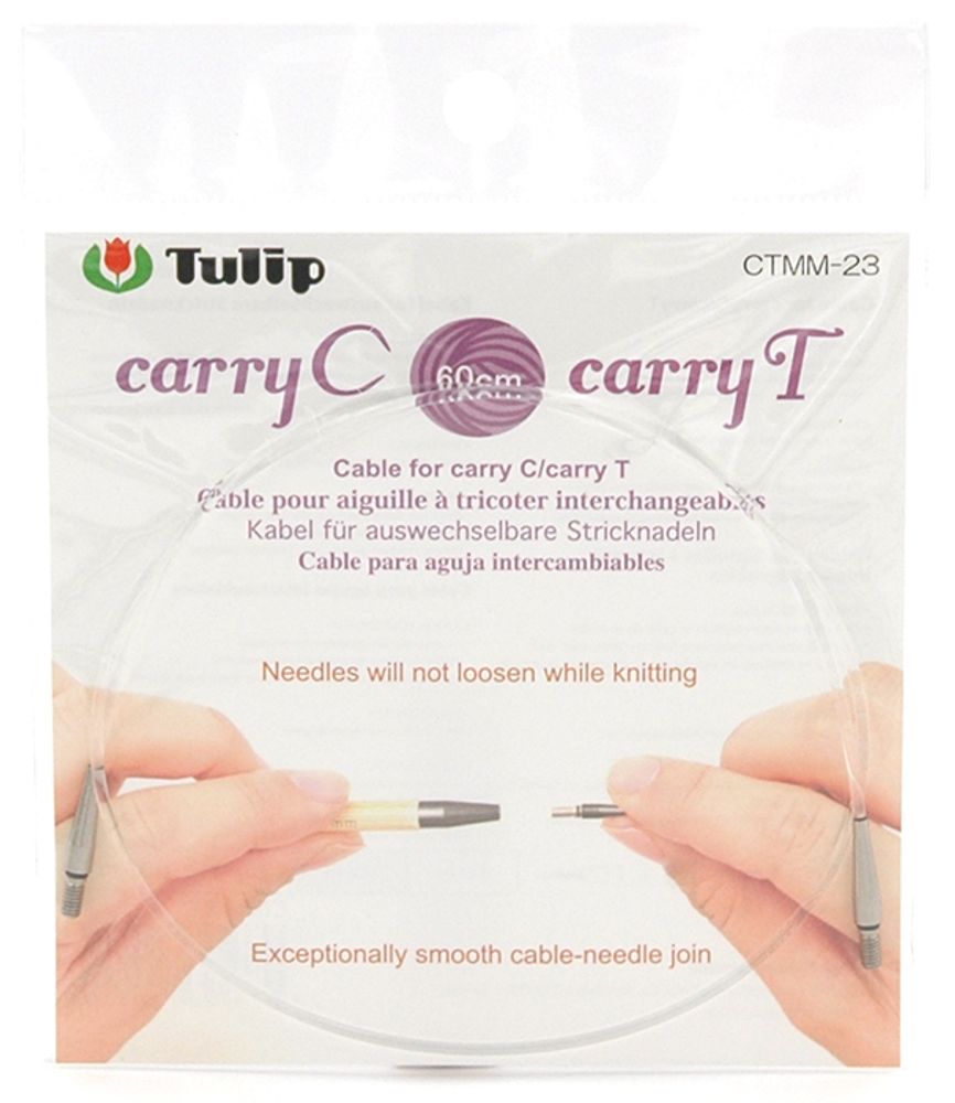 Тросик для съемных спиц &quot;CarryC&quot; и тунисских крючков &quot;carryT&quot;, длина 60см, Tulip, CTMM-23