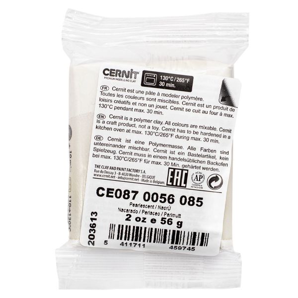 Полимерная глина Cernit Metallic запекаемая, имитация металла 56 гр, 085 Перламутровый