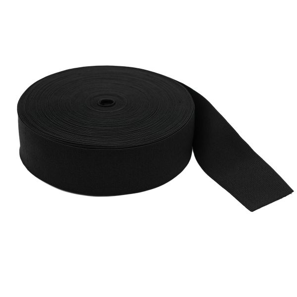 Резинка тканая 50.0 мм / 20 метров, черный