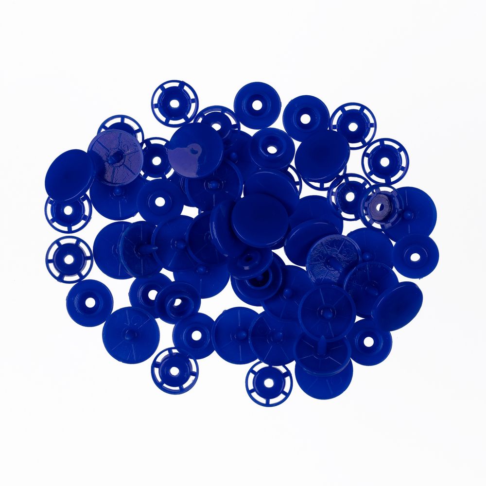 Кнопка рубашечная установочная пластик ⌀15 мм, 500 шт, 007 синий, Micron POM-15/500