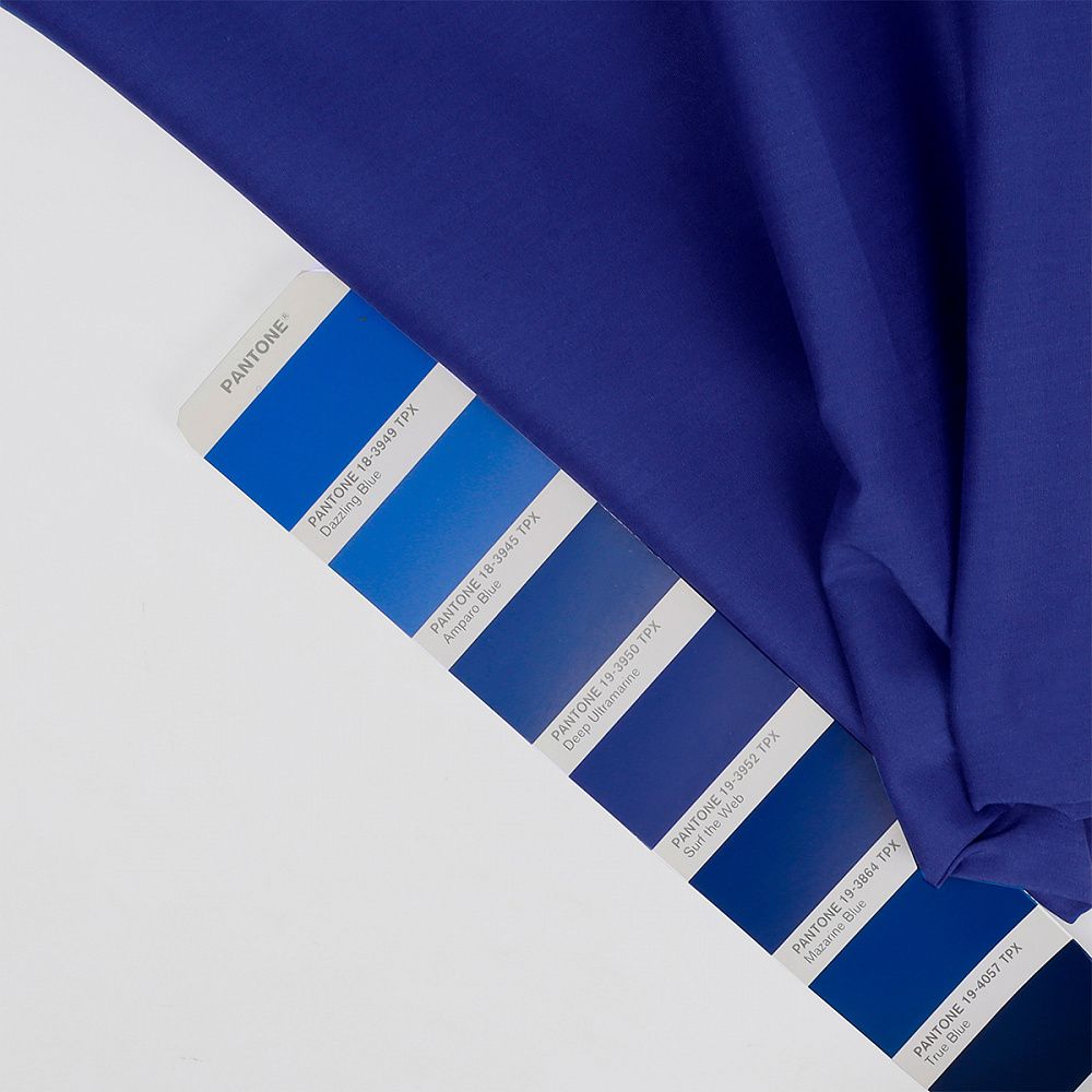 ТиСи (T/C) поплин стрейч 110 г/м², 150 см / 1 метр, TBY.TC.27.1, цв.т.синий