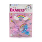 Набор ластиков 3 шт Единорожка, цвет сиренево-голубые, DV-12469