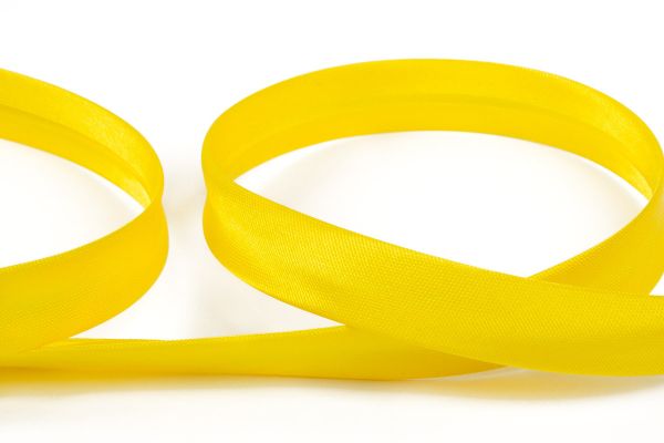 Косая бейка атласная 15 мм / 132±1 метра, 011 яр.желтый, Gamma GK-15P