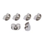 Фиксатор для серег, 6.5х4.5 мм, упак./6 шт., Astra&Craft (серебро), HDES001-B