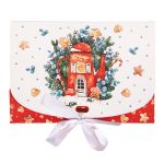 Коробка без окна с лентой 16.5х11.5х5 см, №1 Уютное рождество, S-Chief CBC-006