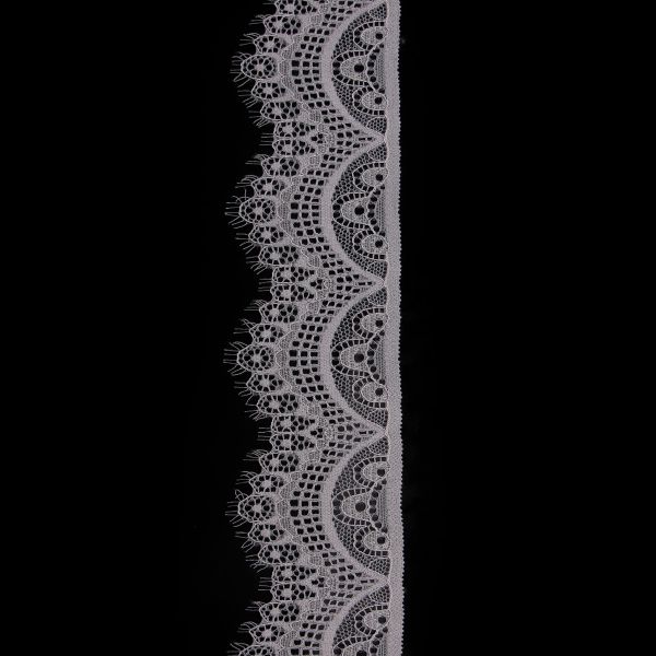 Кружево эластичное (стрейч) 60 мм / 3 метра, C154 светло-серый