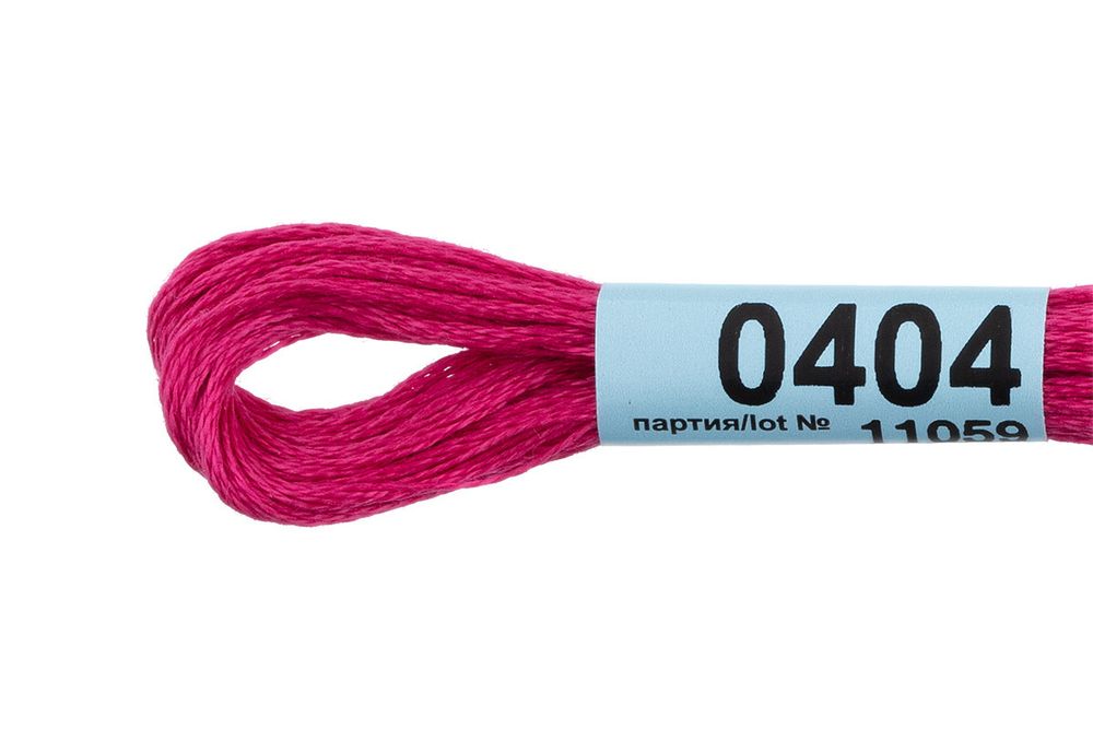 Мулине Gamma 100% хлопок, цв.0404 малиновый, 24 мотка по 8 метров