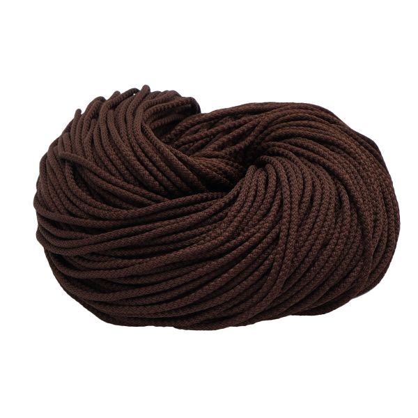 Шнур плетеный ⌀4.0-5.0 мм / 100 метров, 007 коричневый