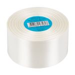 Лента атласная 1-сторонняя 50.0 мм / 33±2 метра, 042 молочный, Gamma
