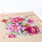 Набор для вышивания нитками Чудесная игла, Магия цветов. Пионы, 30х30 см