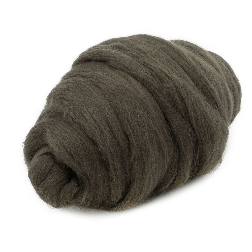 Шерсть для валяния Троицкая мериносовая тонкая 100%, 100 г, 529 эвкалипт