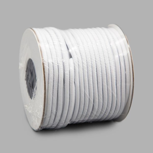 Резинка бельевая (стандартная) 4.0 мм / 25 метров, вязаная, 15г/м, белый, T125
