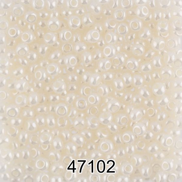 Бисер Preciosa 10/0 (2.3 мм), 500 г, 47102 (Ф057) кремовый