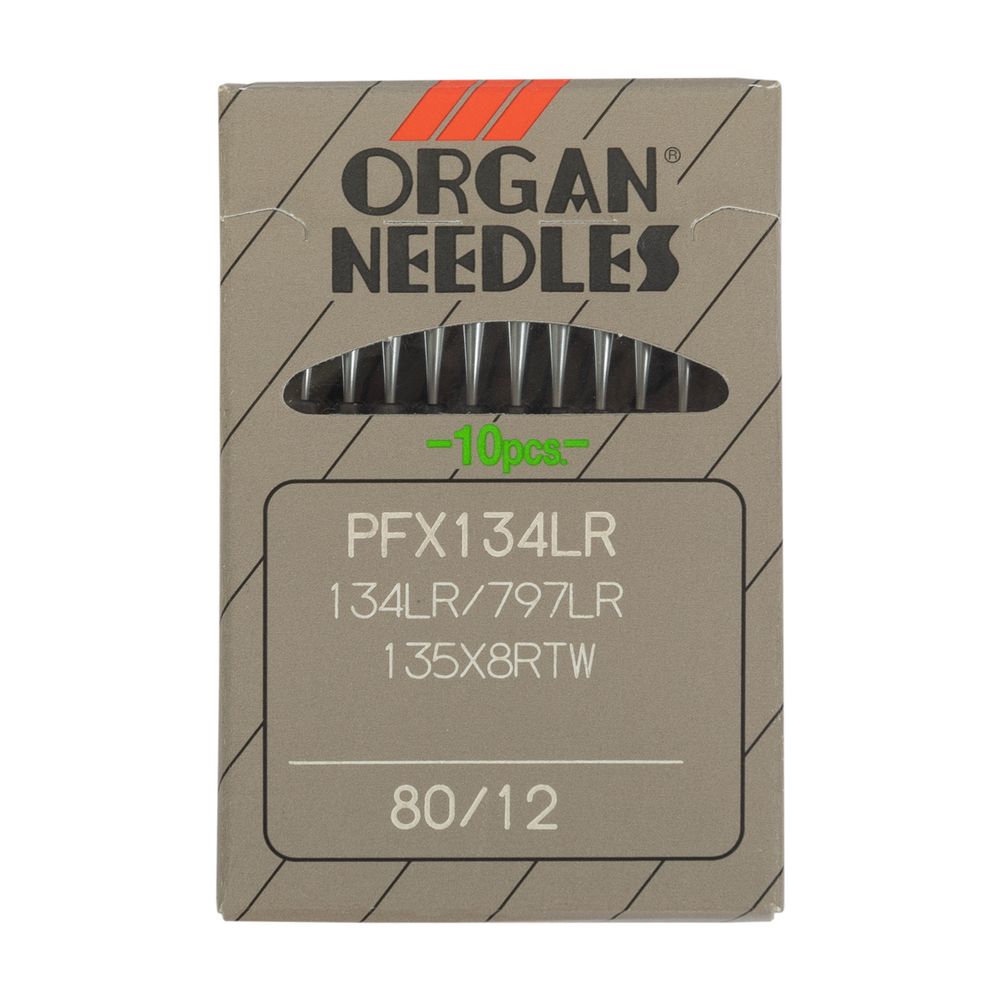 Иглы для промышленных швейных машин Organ 134 LR, 10 шт, 080