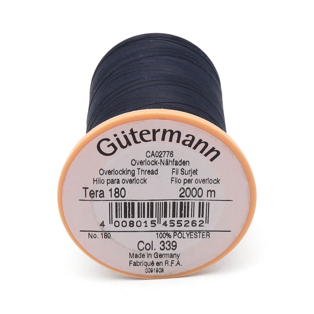 Нитка филаментная особопрочная Gutermann Tera 180, 2000 м, 339 т.чернильно-синий, 1 катушка