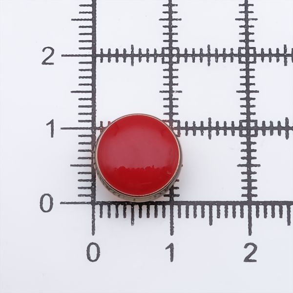 Пуговицы на ножке 18L (11мм), металл (Red/G (красный/золото)), MEs-2013, 36 шт