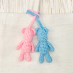 Набор для вязания игрушки Miadolla AMG-MN-0148, Мишки Брик (голубой и розовый), 10 см