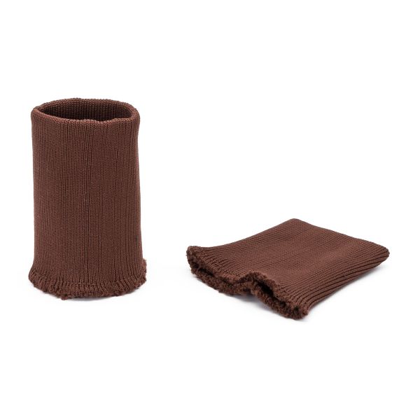 Манжеты трикотажные 8.0х9.5 см, 1 пара, средней плотности 14 кл, 1х1, средней плотности, 8098 коричневый