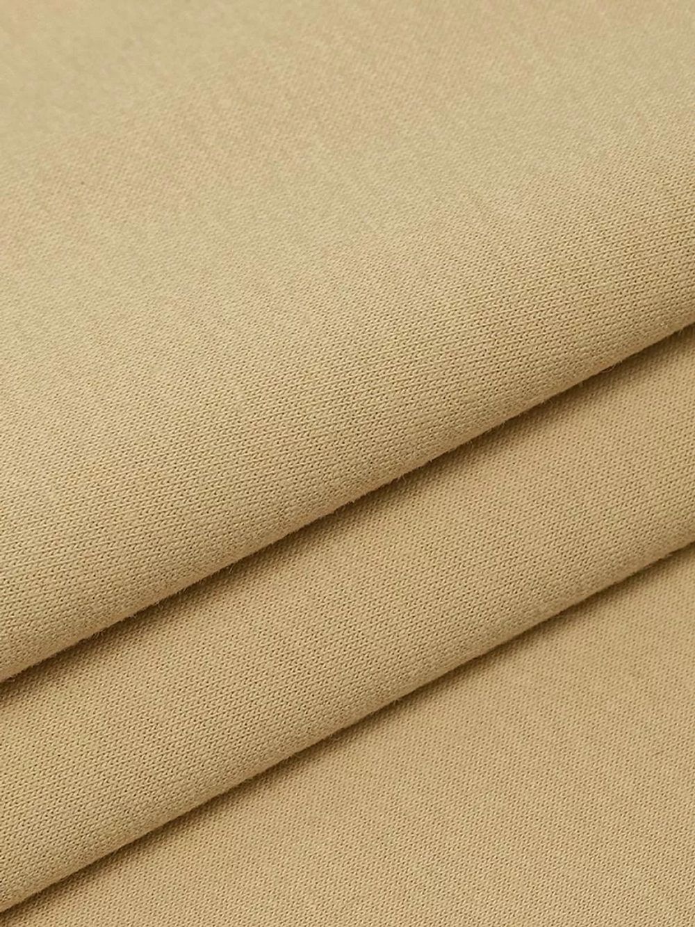 Футер 2х нитка петля Поликоттон стрейч 220г Twill French Terry цв.S892 бежевый в нарезке 1м