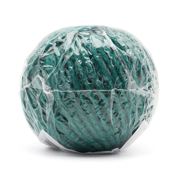 Шпагат джутовый 2-х ниточный ⌀1.12 мм, 50 м, 1120 текс, качество СВ, цветной (зеленый), 74973