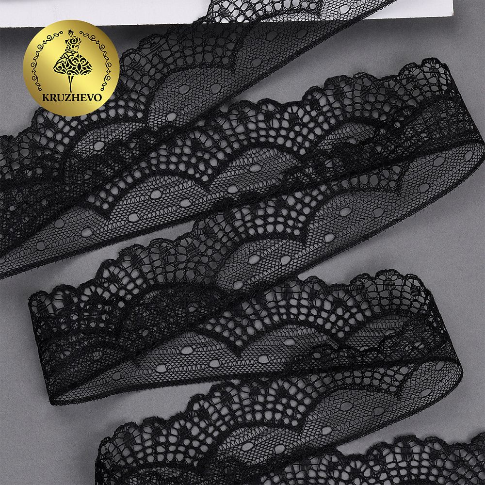 Кружево бельевое эластичное 180 мм / 3 метра, TBY.L1672, цв.165 нежная сирень, Kruzhevo