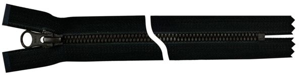 Молния трактор YKK Metalux Т5 (5 мм) 1 зам., разъем., матовая черная, 20 см, под металл, 580 black 20, уп.10 шт