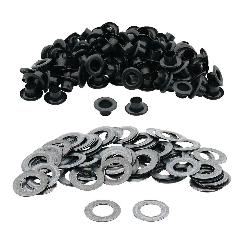 Люверсы металл ⌀_6.0 мм (внутр.), №4, сталь, оксид, 100 шт, New Star