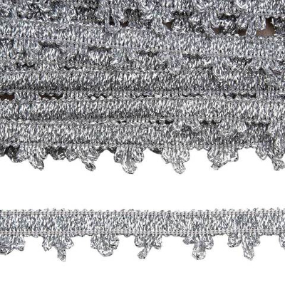 Тесьма 12мм / 16м (серебро), 1012