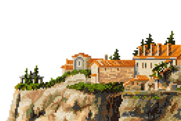 Алмазная (кристальная) мозаика Фрея, Над обрывом, 30х20 см