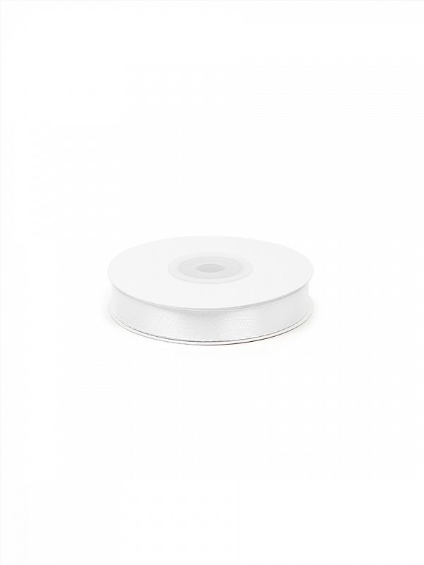 Лента атласная 1-сторонняя 12.0 мм / 22.5±1 метра, 3001 кипенно-белый, Magic4Hobby