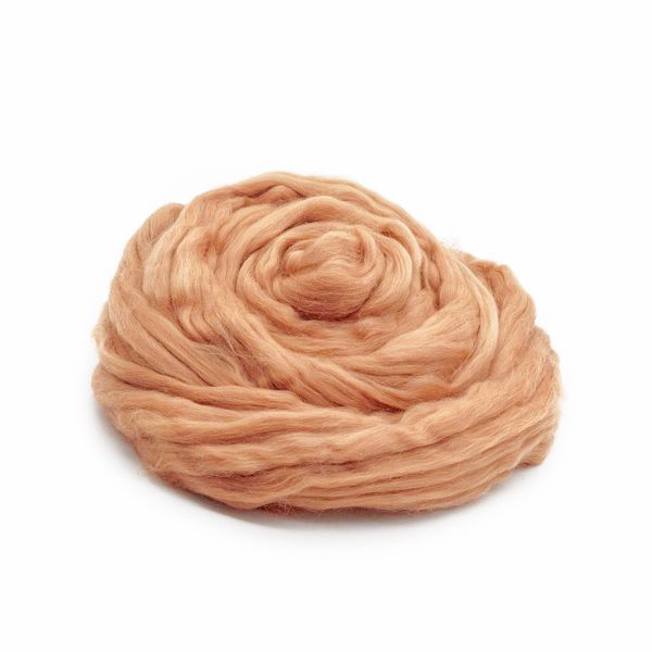 Шерсть для валяния Троицкая тонкая 1х100 г (до 23 мкр), 0606 т.бежевый