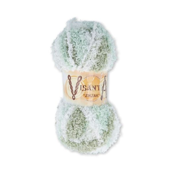 Пряжа Visantia Zikzak / уп.5 мот. по 100г, 100м, 6605 зеленый-бл.зеленый