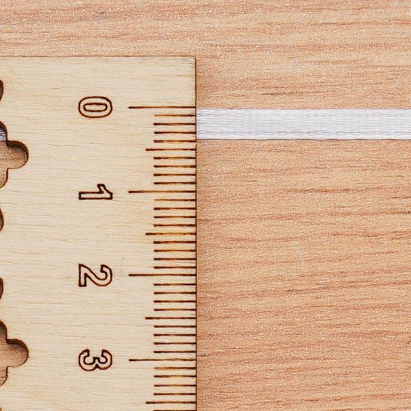 Лента атласная 2-сторонняя 3.0 мм / 100±2 метров, (001 белоснежный), Globus