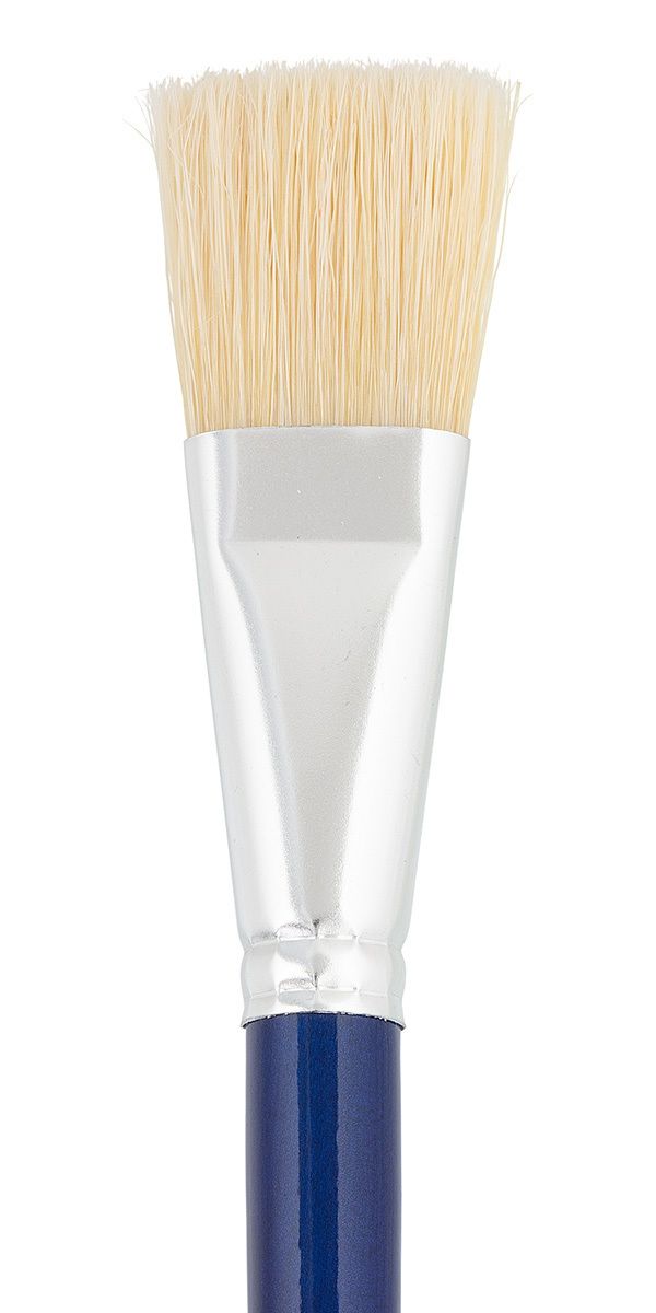 Кисть щетина №12 плоская, 5 шт, длинная ручка, 12, Vista-Artista 30012-12