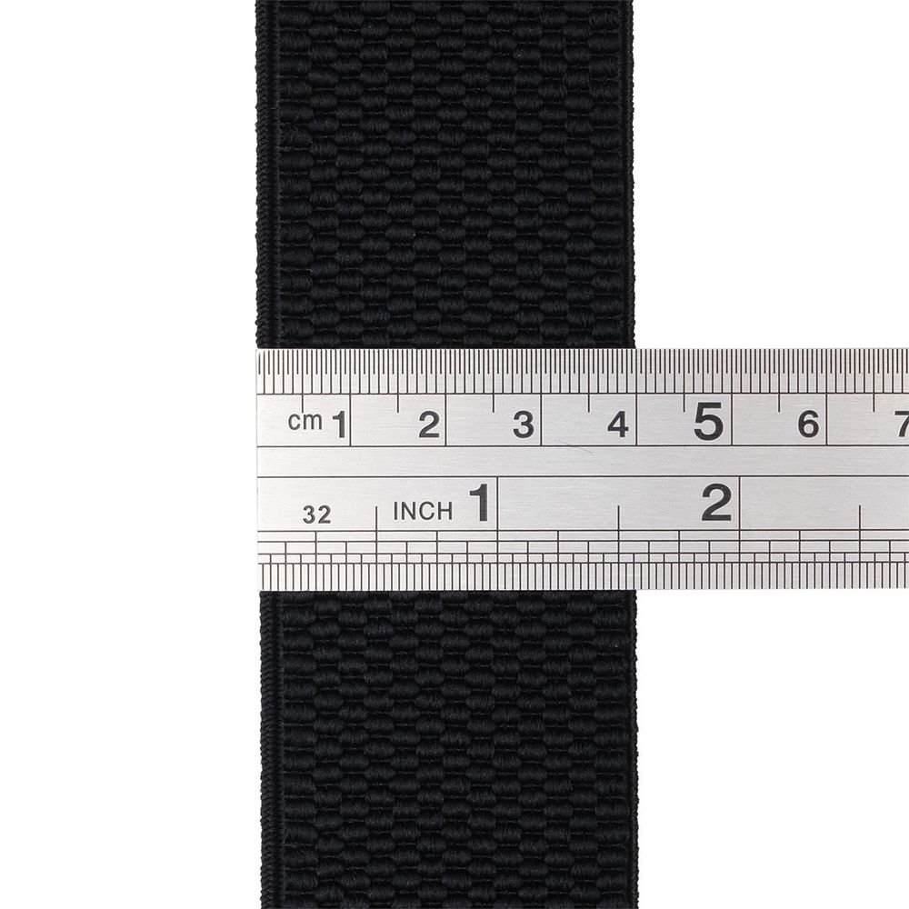 Резинка для подтяжек (помочная) 40.0 мм / 4±0.5 метра, 25.2 г/м, 580 черный, 6123-9344