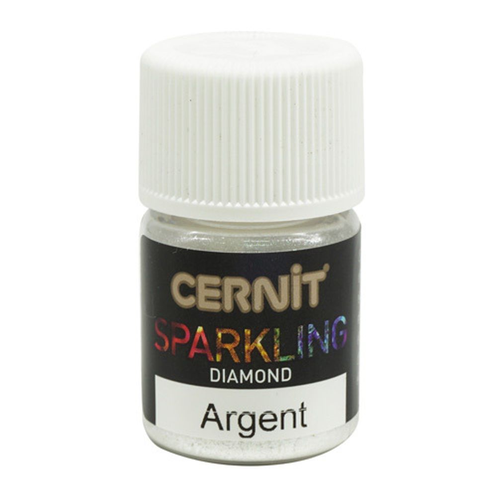 Мика-порошок, слюда Diamond/бриллиантовый "Sparkling Powder" 5гр. Cernit, 080 argent/серебро