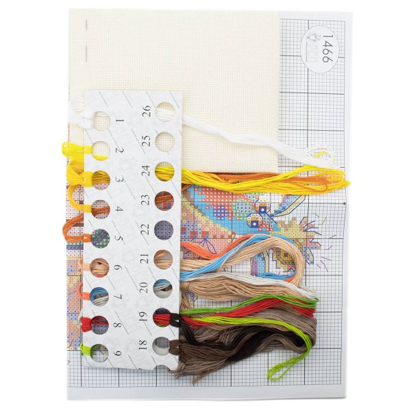 Набор для вышивания нитками Овен 1466, Овечка Глаша 16х17 см