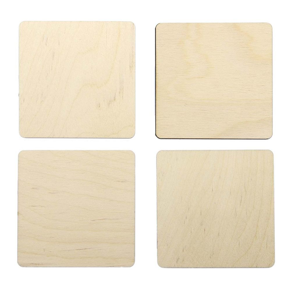 Заготовка для декорирования Набор подставок под горячее, 9,5х9,5 см, упак./4 шт, Astra&amp;Craft