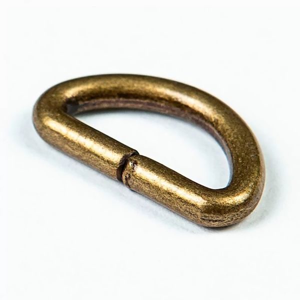 Полукольцо сварное металл внутр. 12 мм (внешн. 17х11 мм, ⌀2.5 мм), 100 шт, латунь ГР, 6047