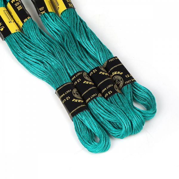 Мулине ПНК им.Кирова цв.9272 зеленый, 24 мотка по 8 метров