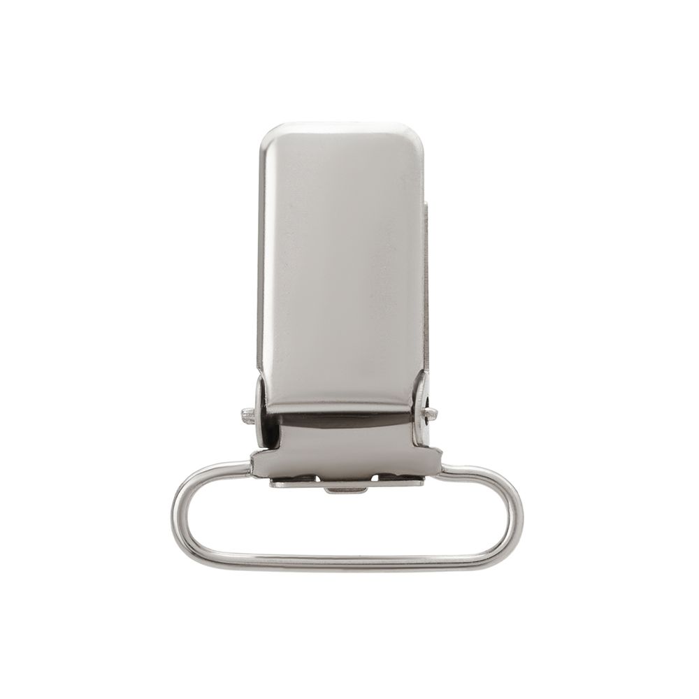 Клипса для подтяжек 25 мм, 20 шт, гладкая, металл, IR-132, Globus